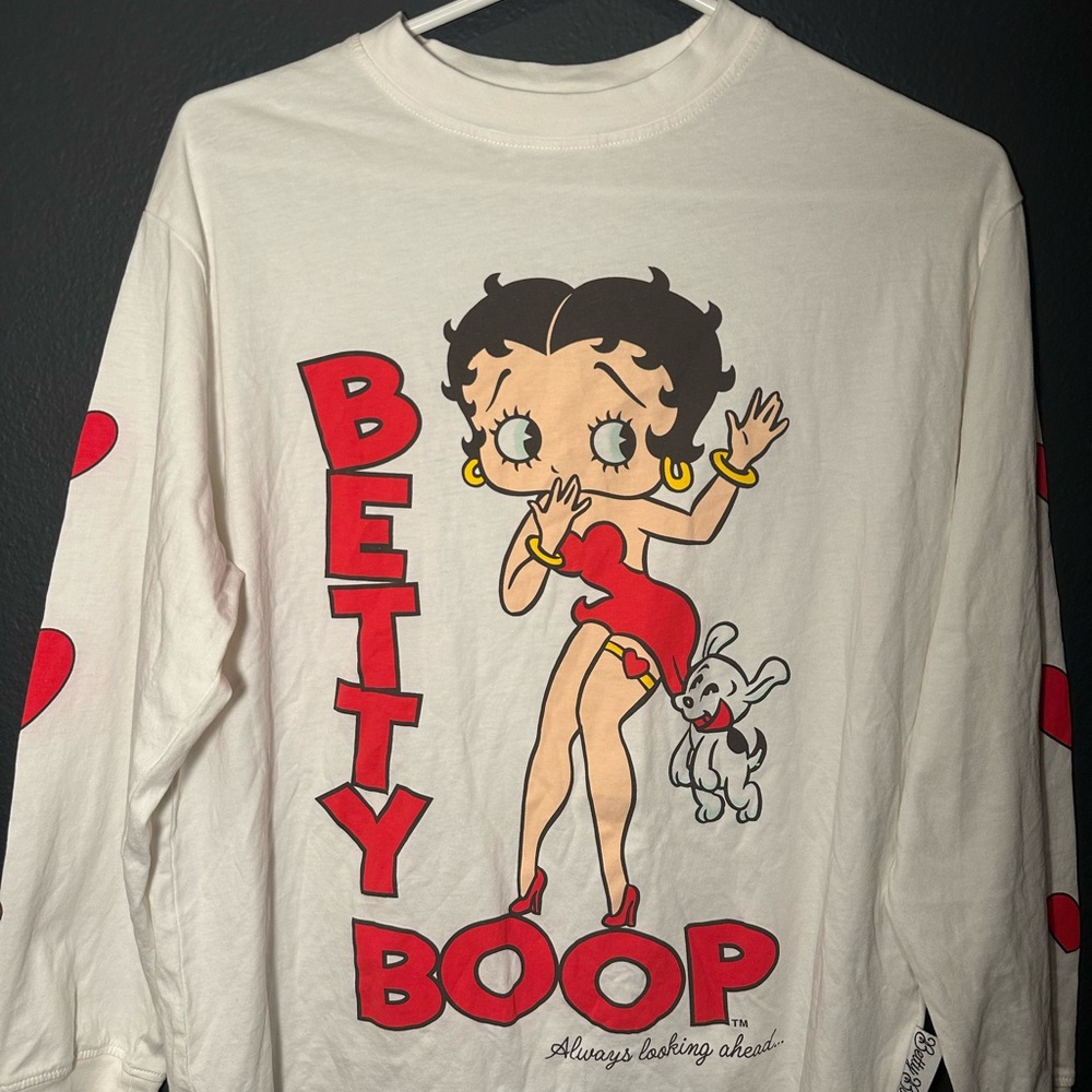 Betty Boop Graphic Long Sleeve Tee